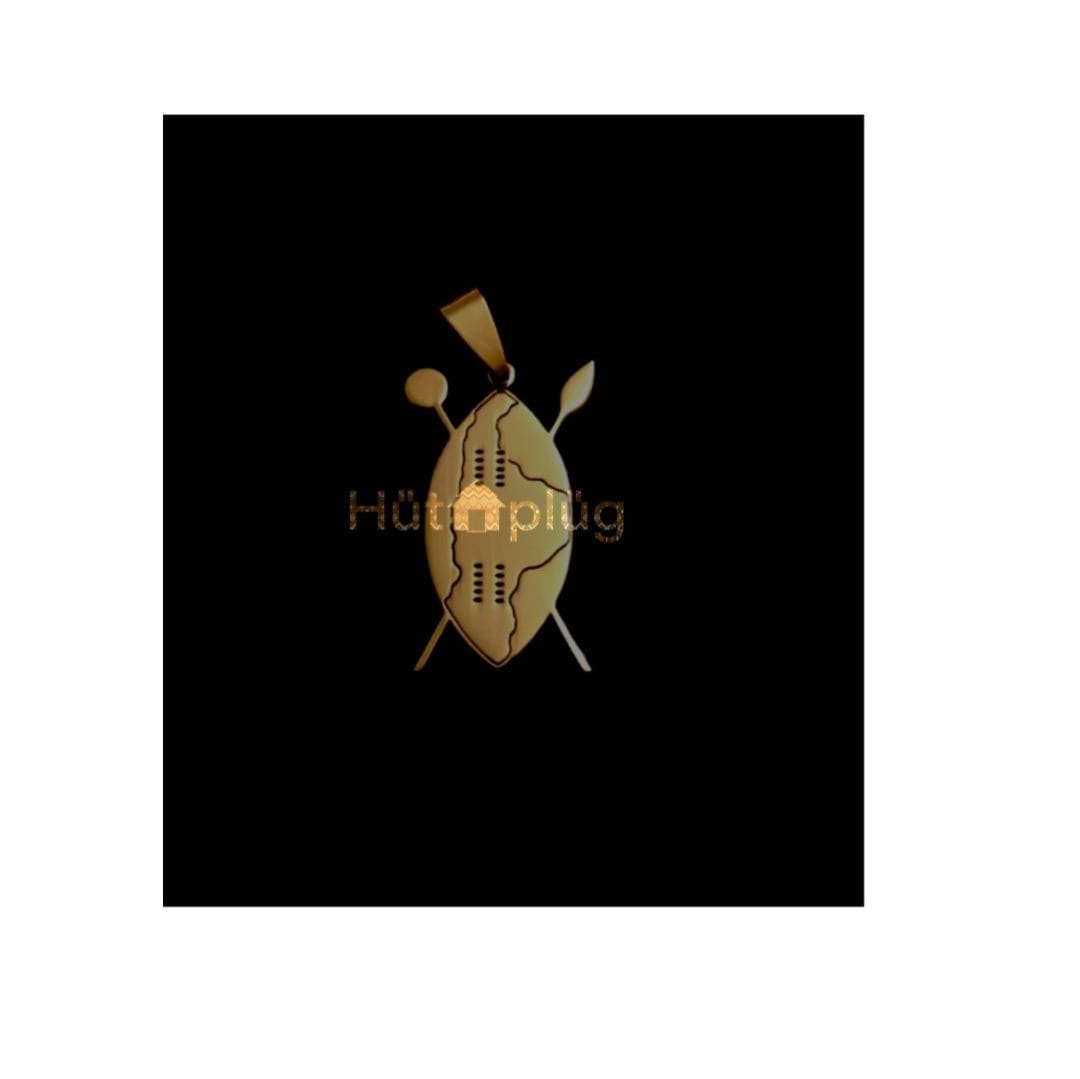 NGUNI SHIELD NECKLACE-GOLD